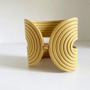 Little Pieces clay Saturn bracelet in Saffron